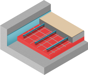 Теплоизоляционный слой (бетонная система водяного тёплого пола)