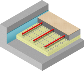 Тепловые трубы (бетонная система водяного тёплого пола)
